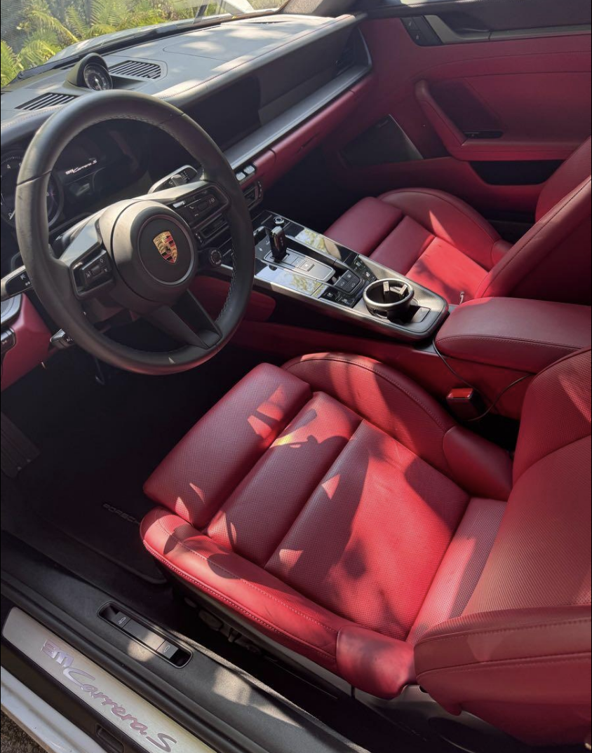 Pristine luxury car interior